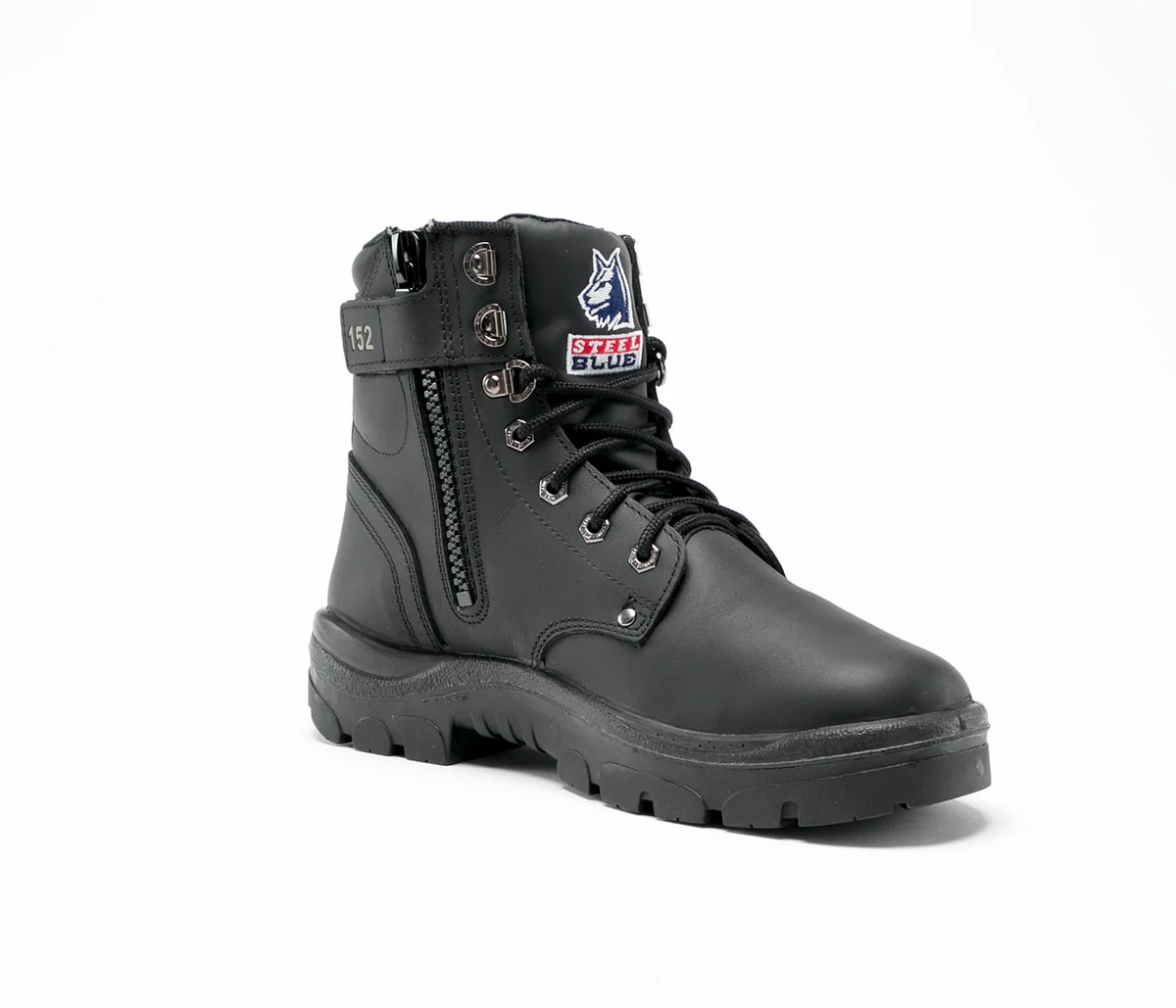 Steel Blue Argyle Lace Up Ankle Boot with Zip (312152) - Image 11