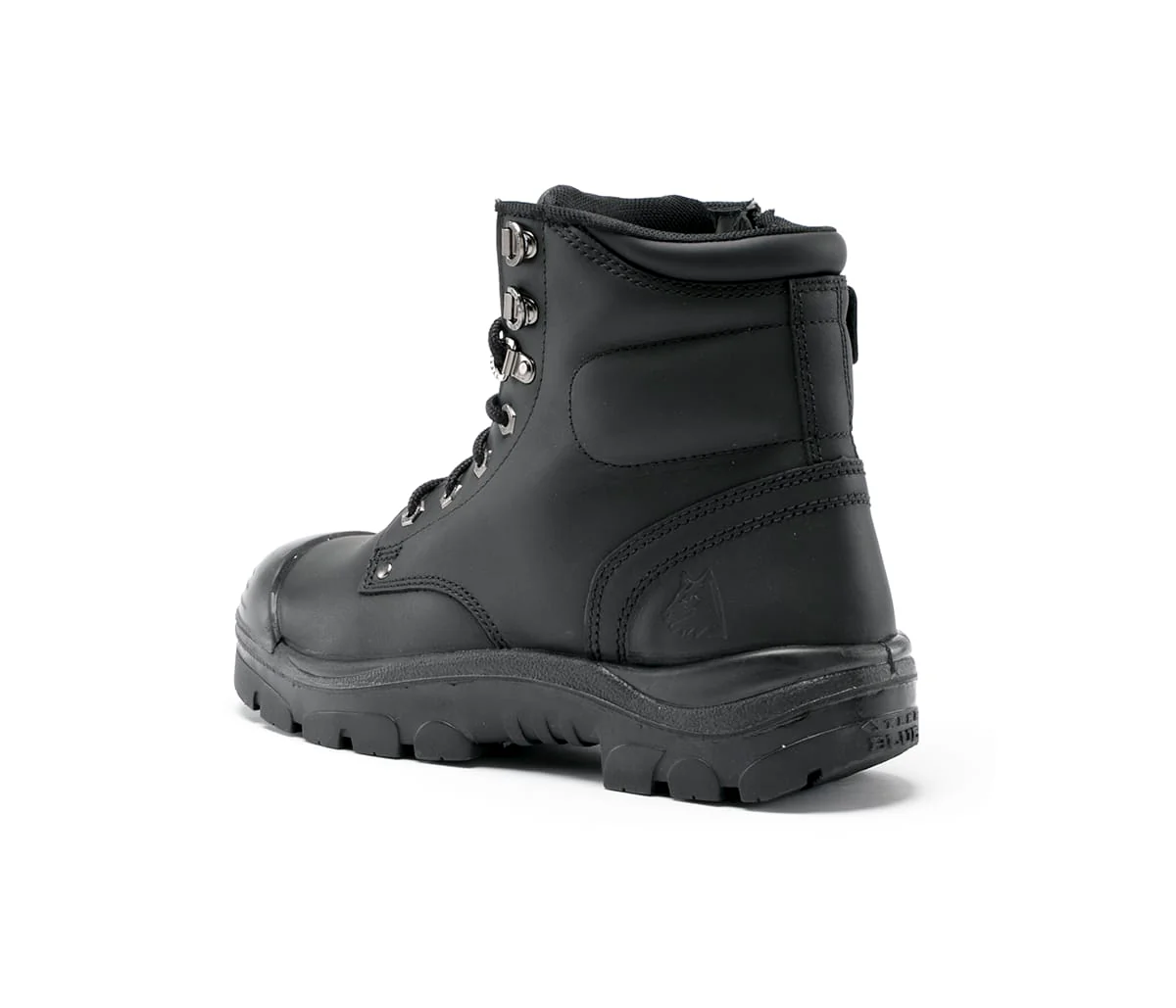 Steel Blue Argyle Lace Up Boot with Zip and Bump Cap -  (332152) - Image 14