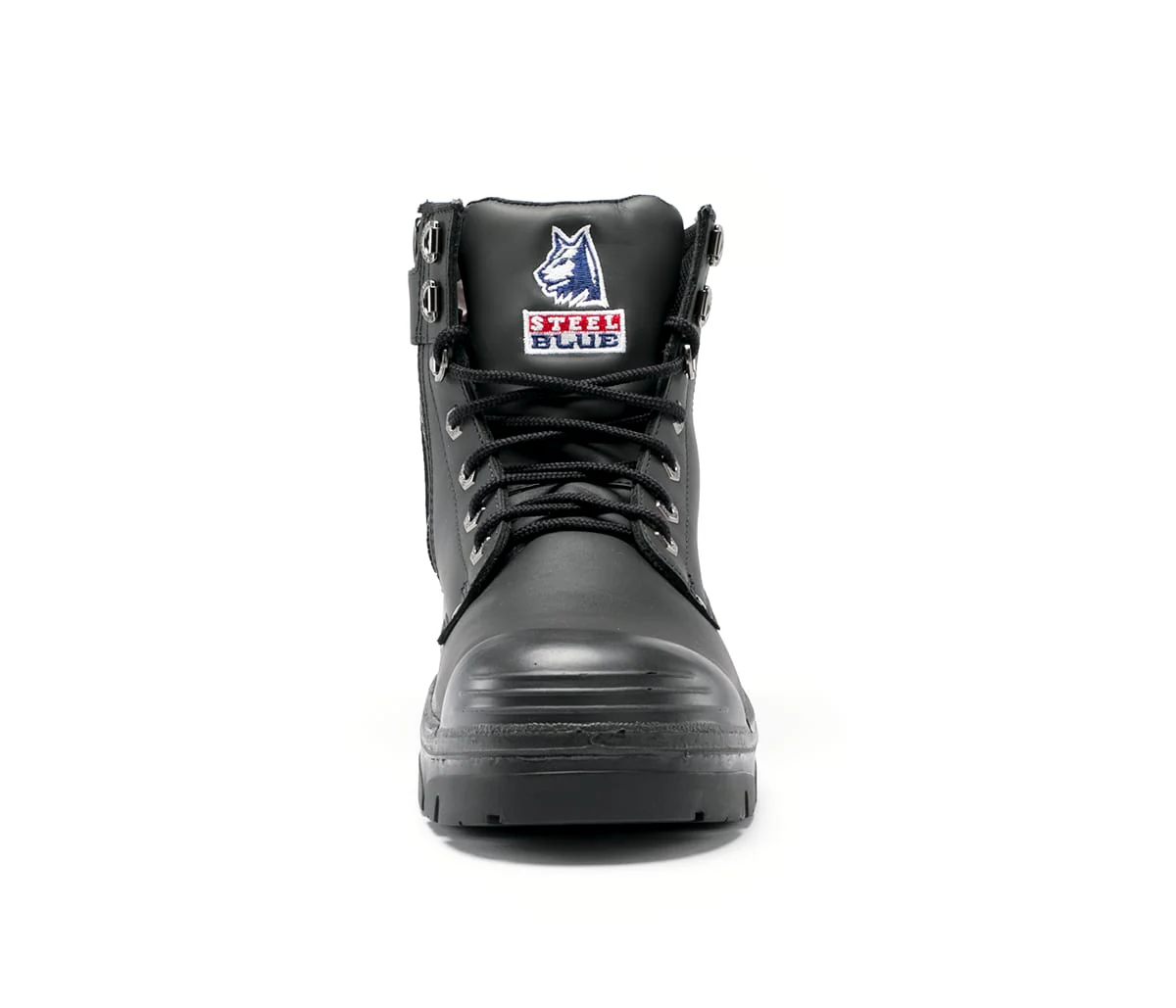 Steel Blue Argyle Lace Up Boot with Zip and Bump Cap -  (332152) - Image 17