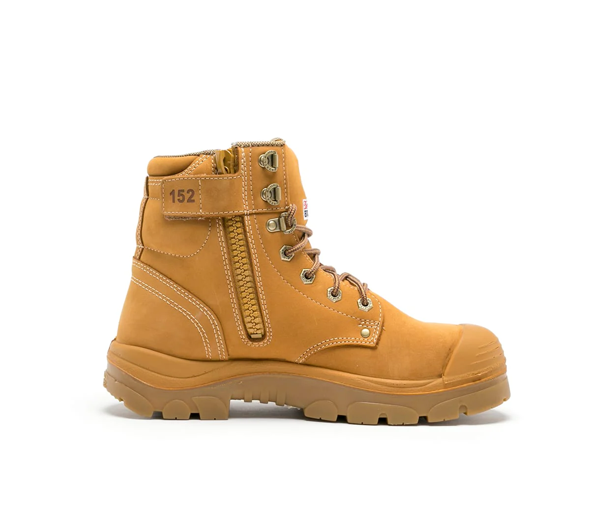 Steel Blue Argyle Lace Up Boot with Zip and Bump Cap -  (332152) - Image 3