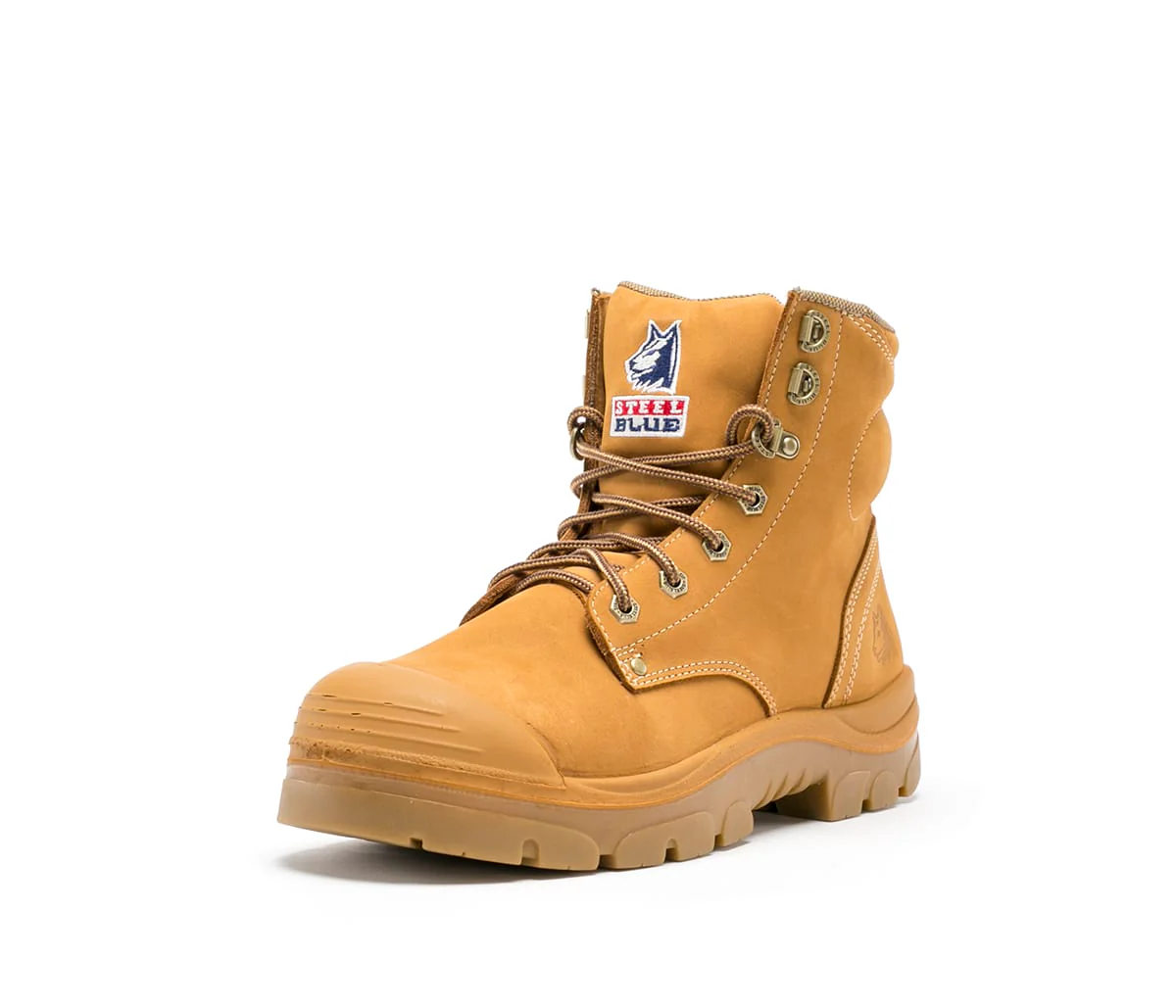 Steel Blue Argyle Lace Up Boot with Zip and Bump Cap -  (332152) - Image 8