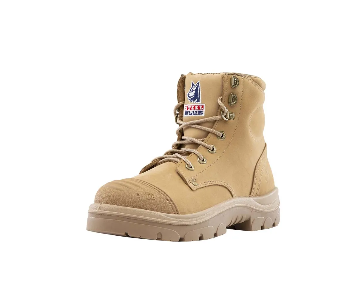Steel Blue Argyle Lace Up Safety Boot with Zip and Scuff Cap (312652) - Image 19