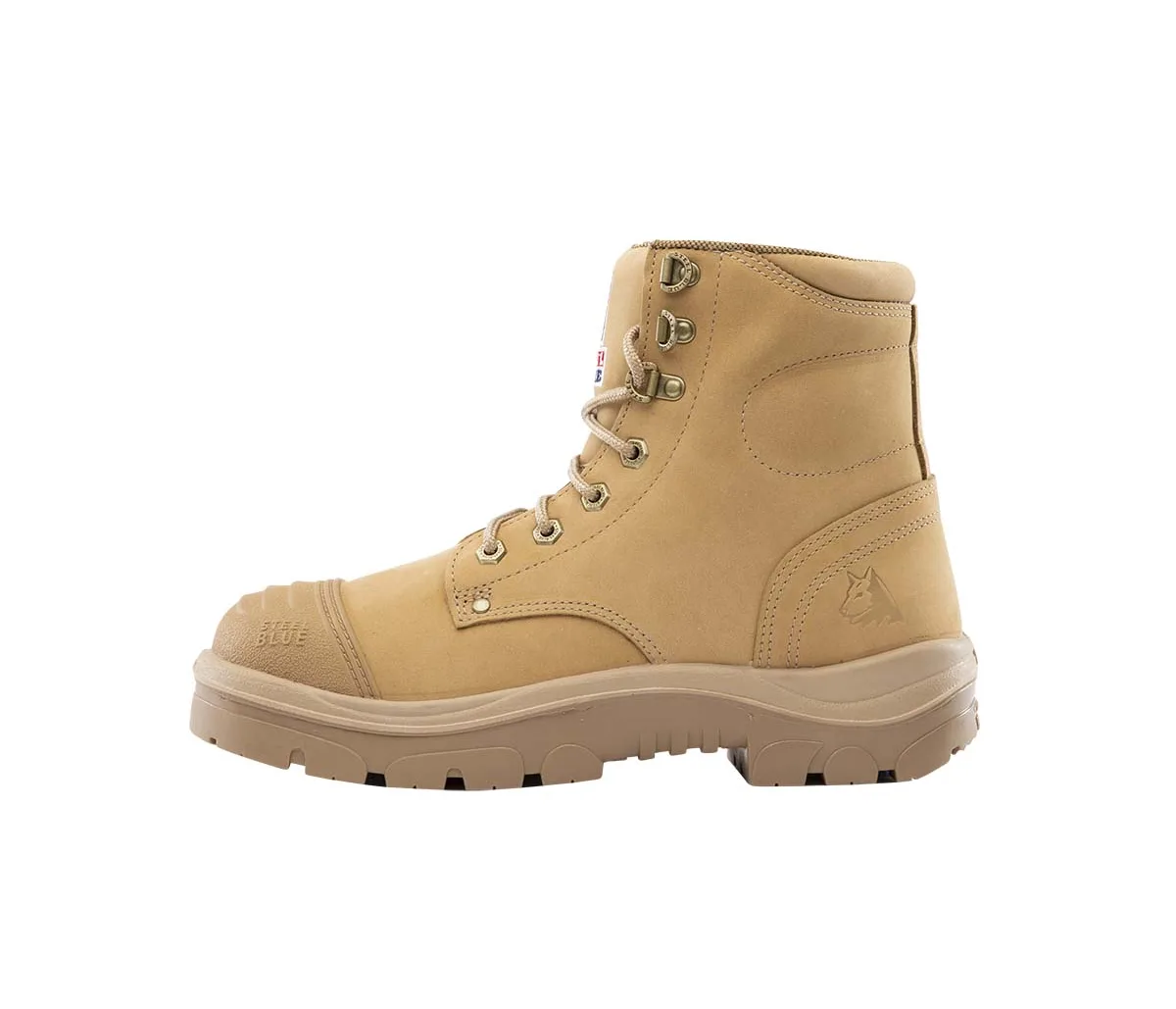 Steel Blue Argyle Lace Up Safety Boot with Zip and Scuff Cap (312652) - Image 20