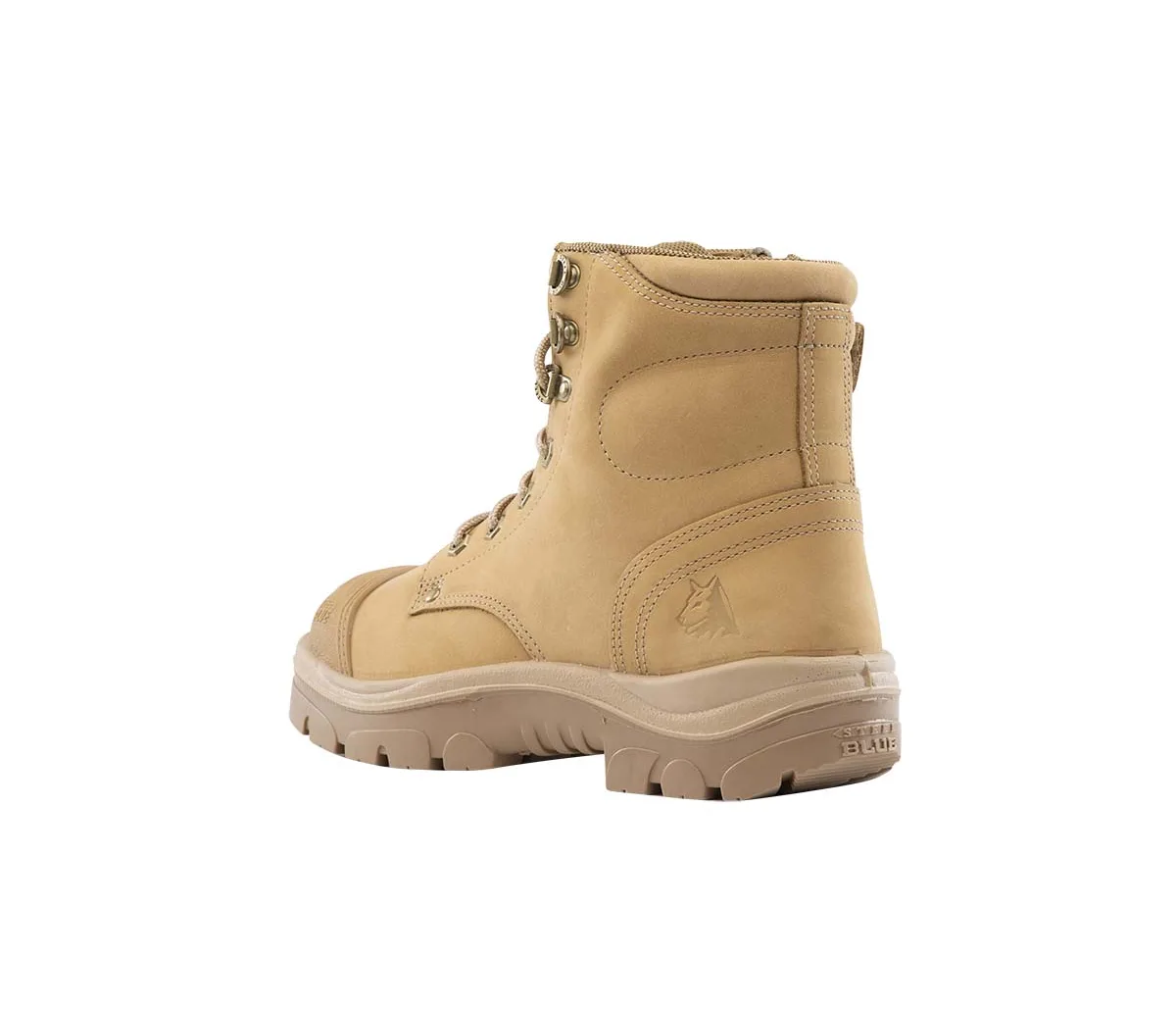 Steel Blue Argyle Lace Up Safety Boot with Zip and Scuff Cap (312652) - Image 21