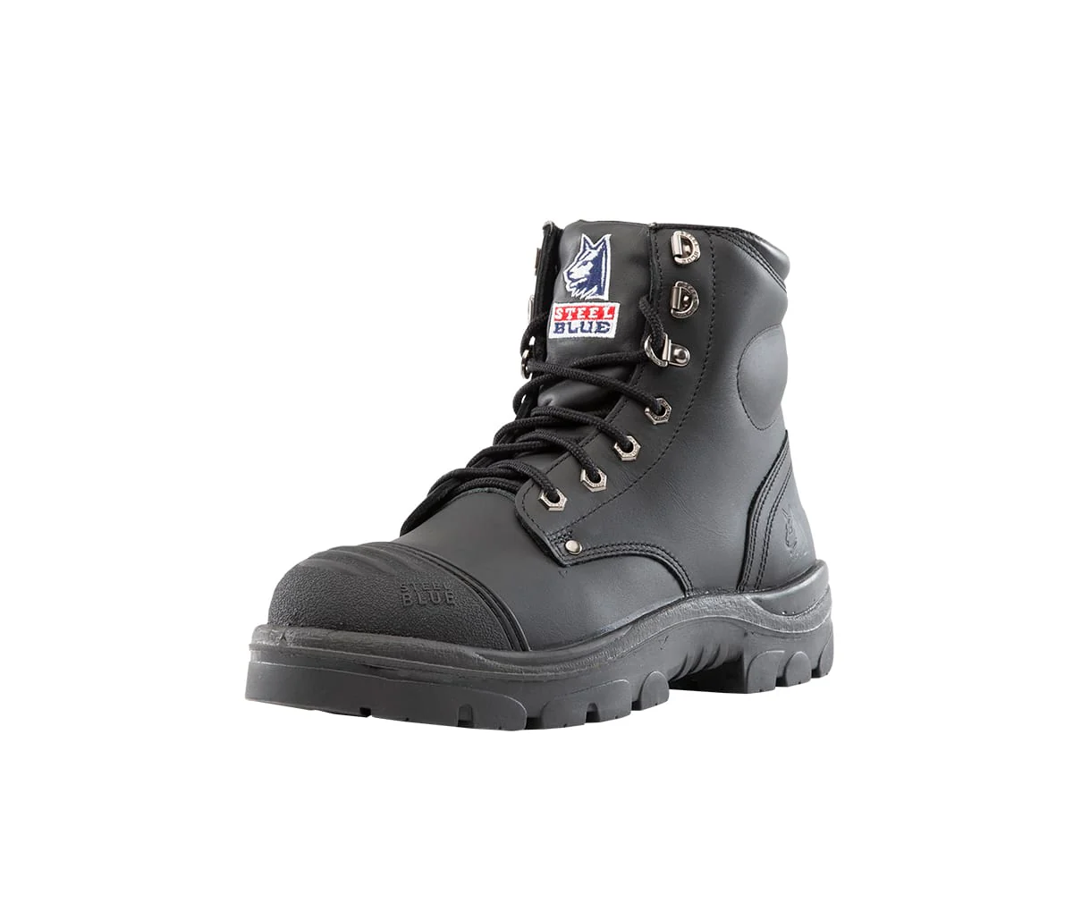 Steel Blue Argyle Lace Up Safety Boot with Zip and Scuff Cap (312652) - Image 8