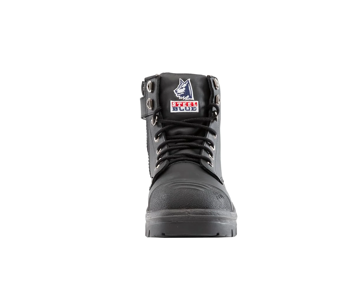 Steel Blue Argyle Lace Up Safety Boot with Zip and Scuff Cap (312652) - Image 9