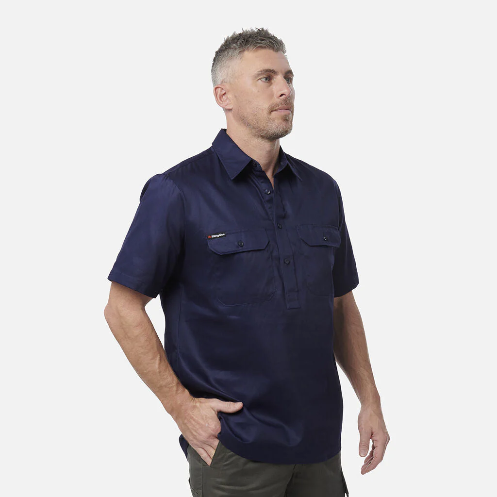 King Gee Originals Short Sleeve Closed Front Cotton Drill Work Shirt (K04060) - Image 13