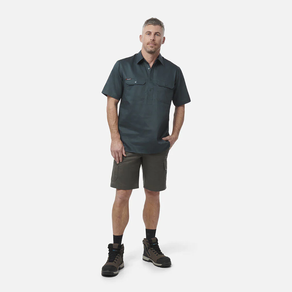 King Gee Originals Short Sleeve Closed Front Cotton Drill Work Shirt (K04060) - Image 7
