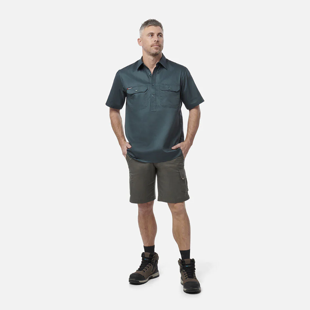 King Gee Originals Short Sleeve Closed Front Cotton Drill Work Shirt (K04060) - Image 8