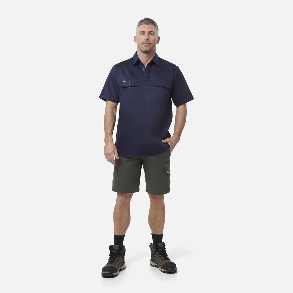 King Gee Originals Short Sleeve Closed Front Cotton Drill Work Shirt (K04060) - Image 9