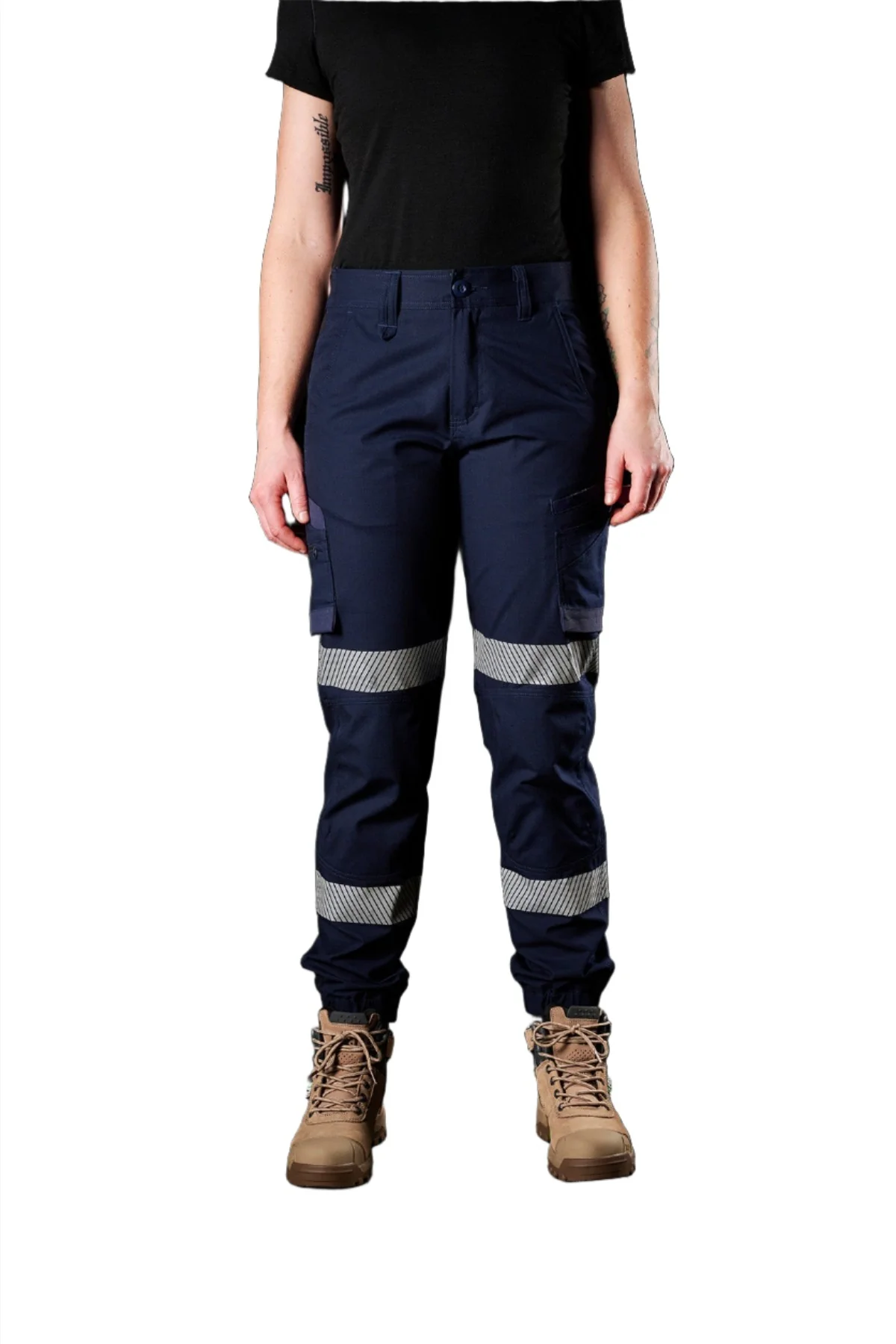 FXD Workwear Reflective Cuffed Stretch Ripstop Women's Work Pants (WP8WT)
