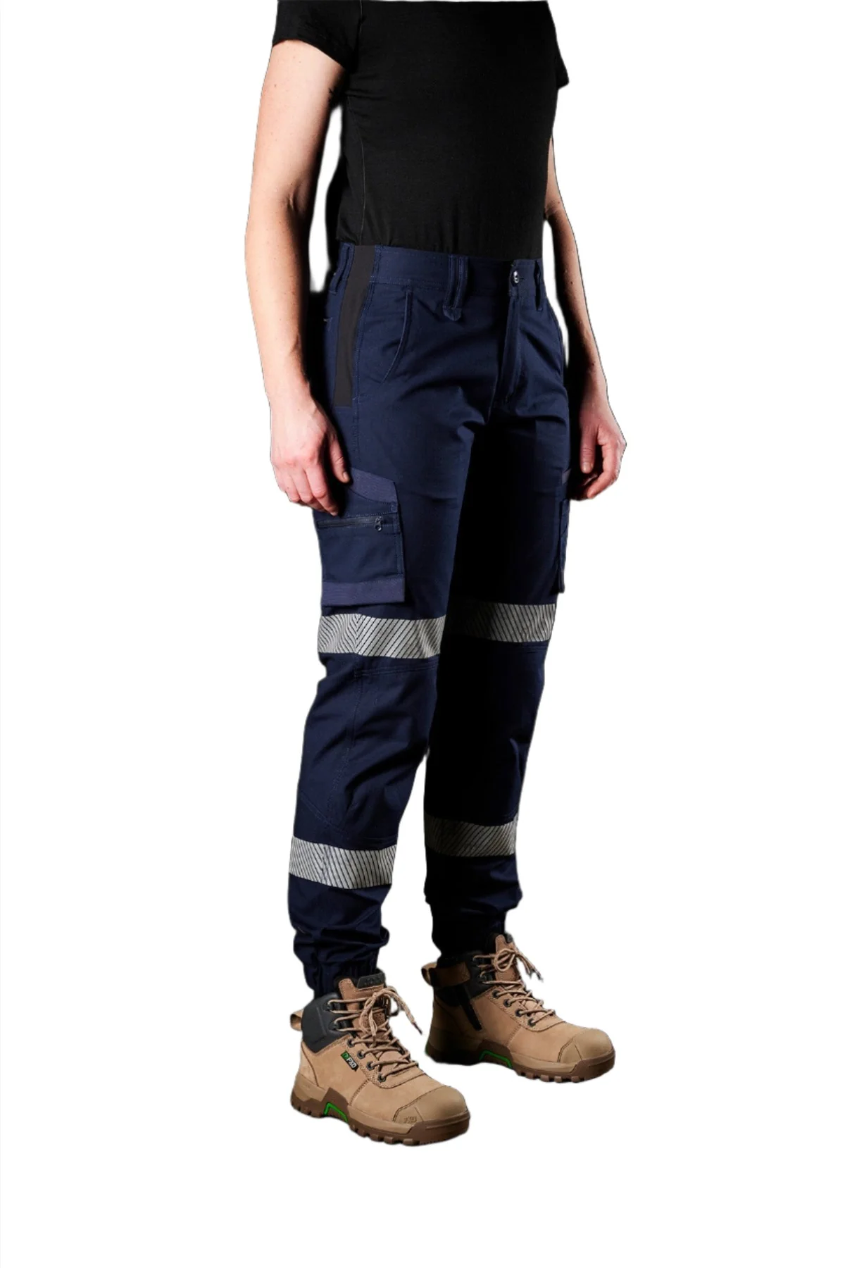 FXD Workwear Reflective Cuffed Stretch Ripstop Women's Work Pants (WP8WT) - Image 3