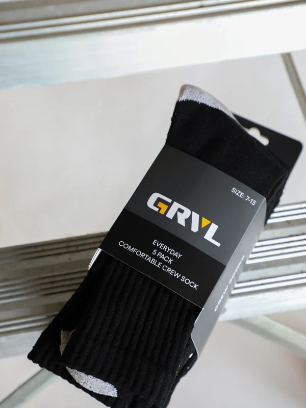 GRVL Crew Everyday Sock 5 Pack (GRVLS2) - Image 5