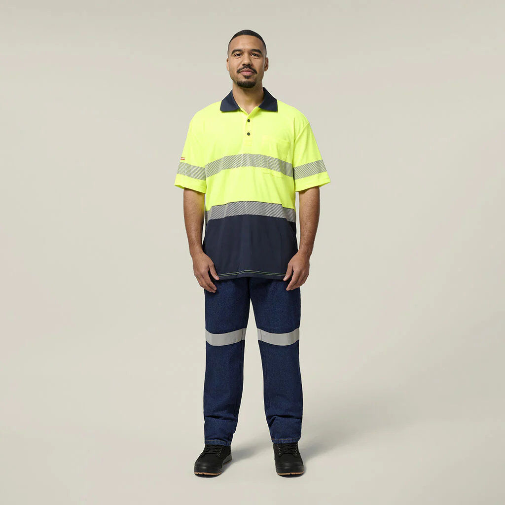 Hard Yakka Enzyme Washed Straight Leg Taped Denim Jeans (Y03513) - Image 7
