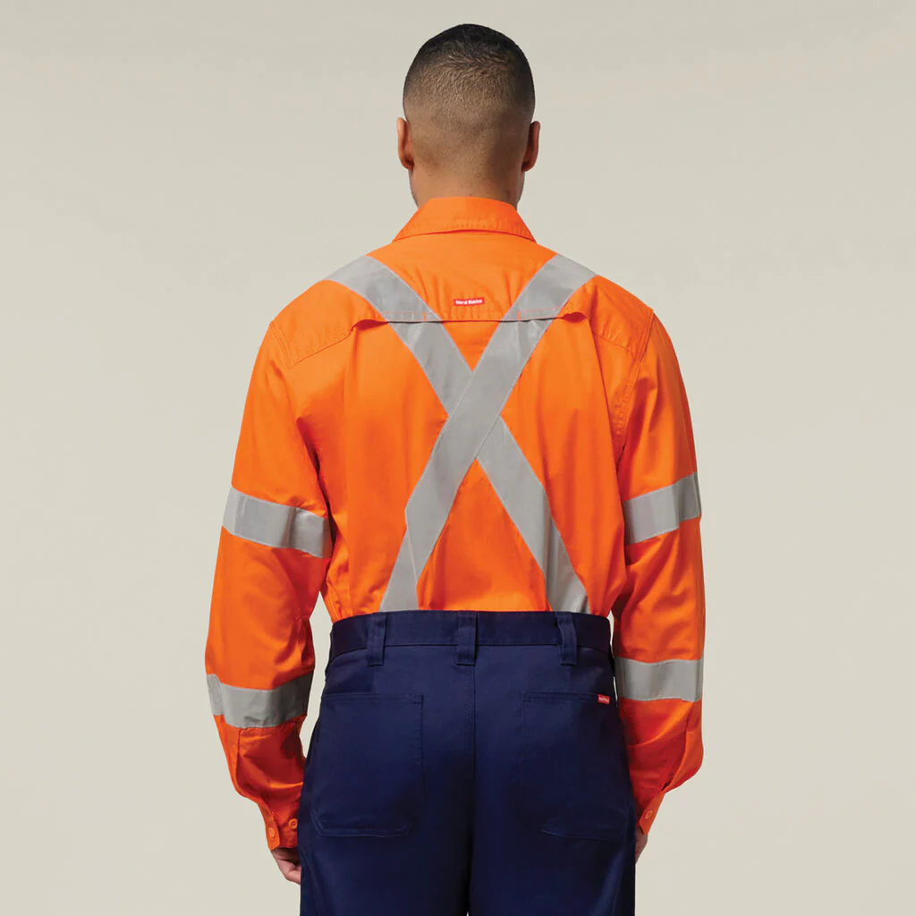 Hard Yakka Long Sleeve Hi-Vis Biomoton Taped shirt (Y04275) - Image 3