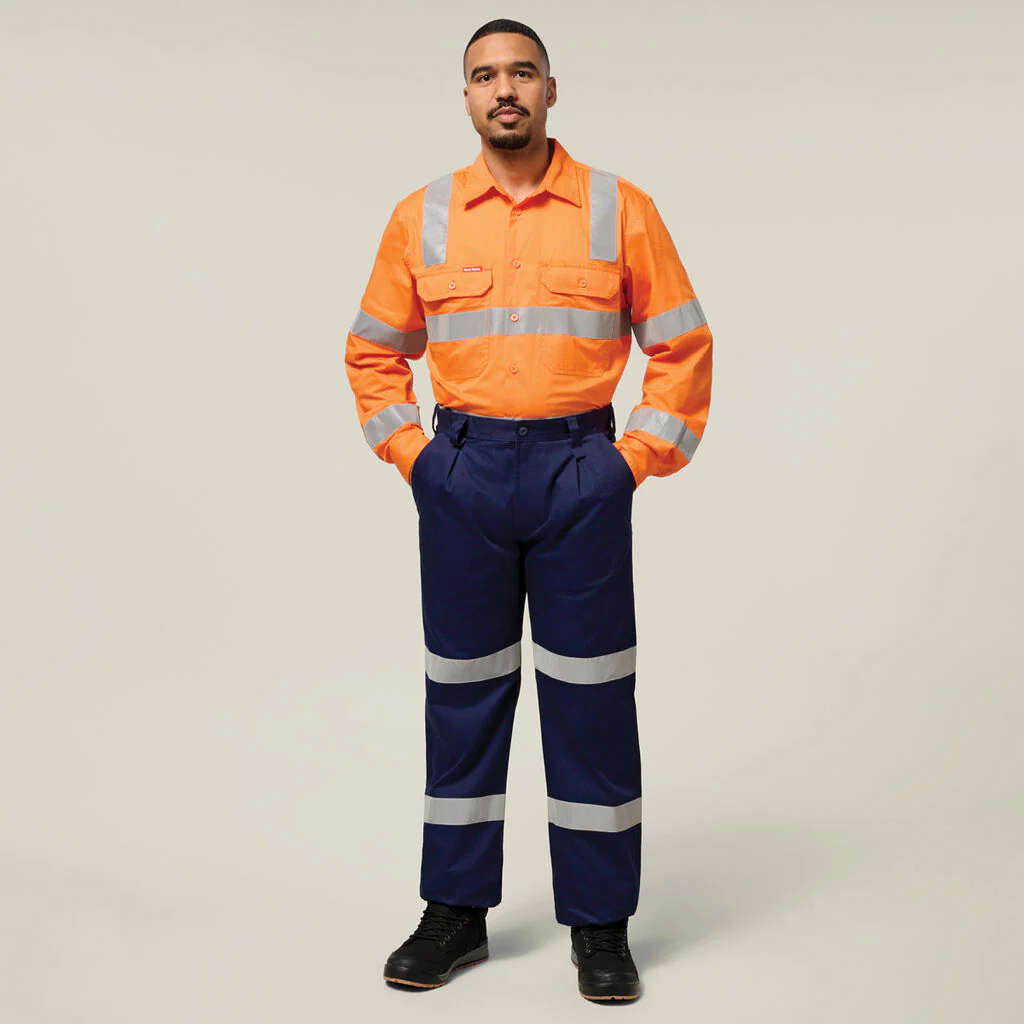 Hard Yakka Biomotion Hi-vis Taped Cotton Shirt (Y04265) - Image 6