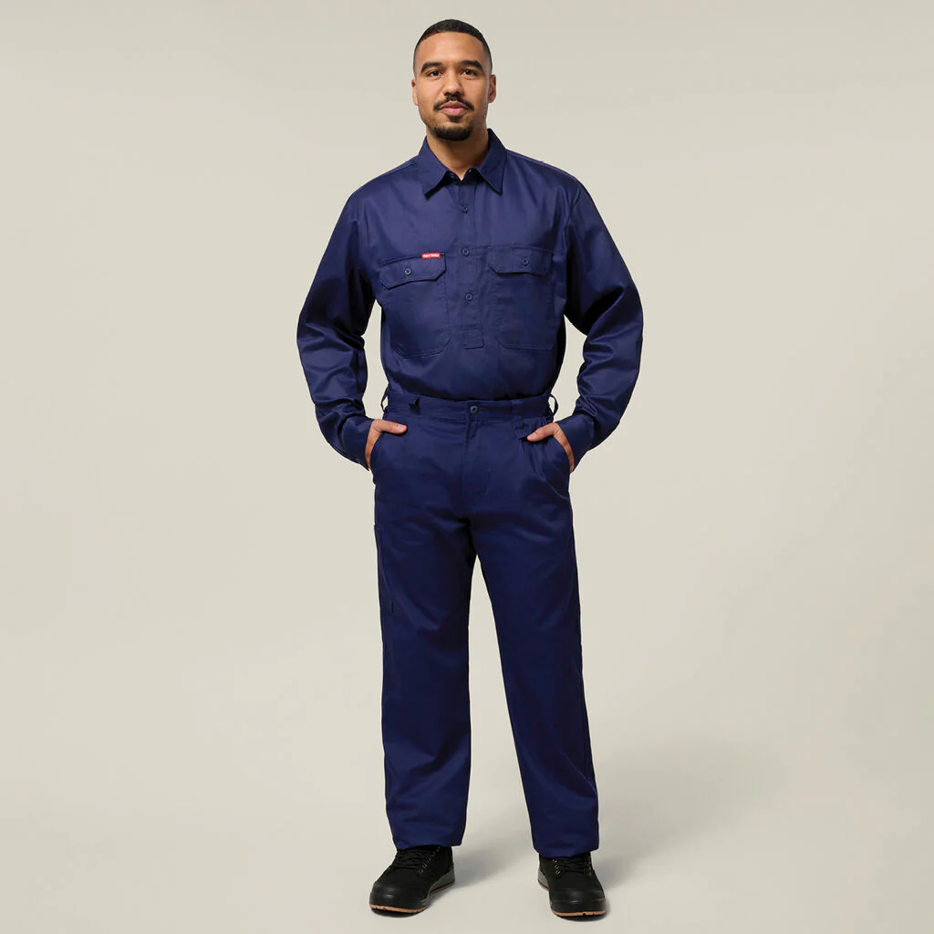 Hard Yakka Long Sleeve Closed Front Cotton Drill Work Shirt (Y07530) - Image 15
