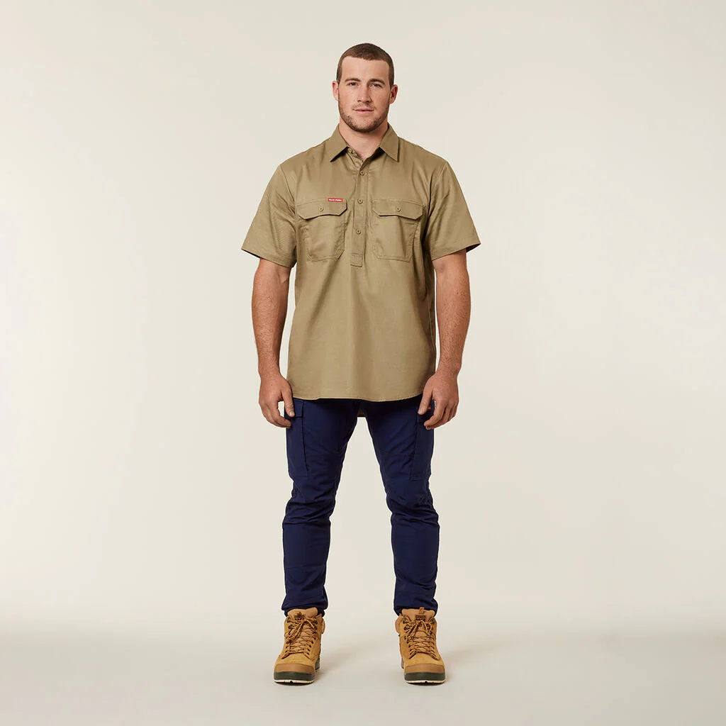 Hard Yakka Short Sleeve Closed Front Cotton Drill Work Shirt (Y07540) - Image 11