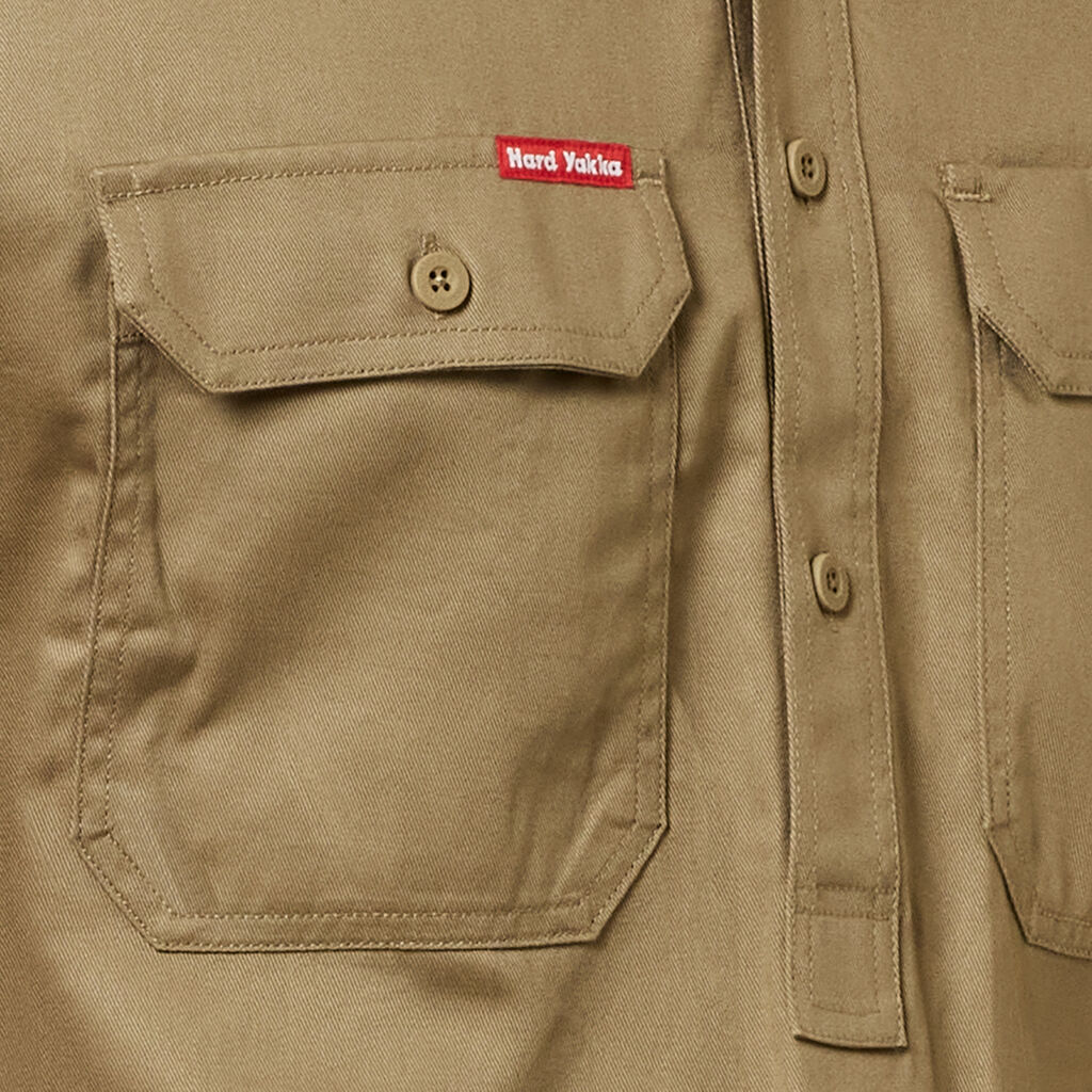 Hard Yakka Short Sleeve Closed Front Cotton Drill Work Shirt (Y07540) - Image 12