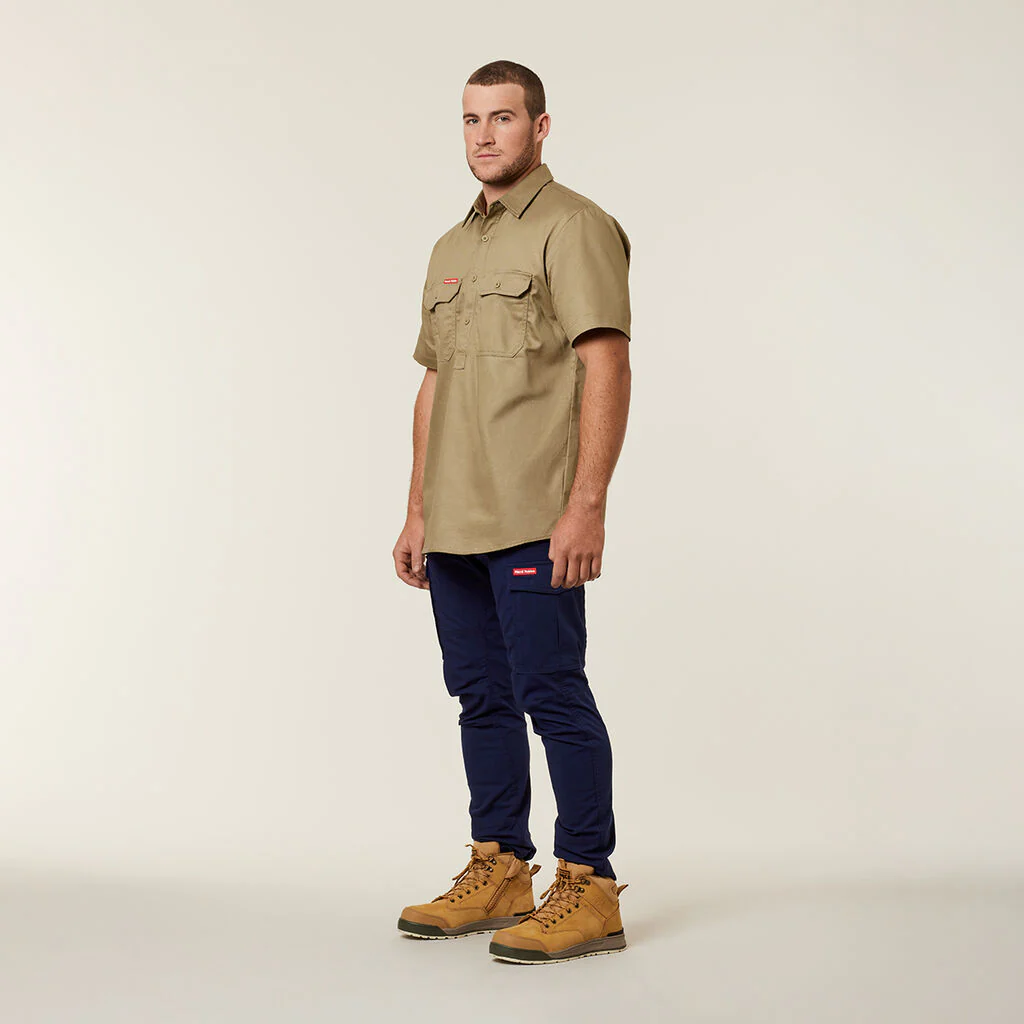 Hard Yakka Short Sleeve Closed Front Cotton Drill Work Shirt (Y07540) - Image 13