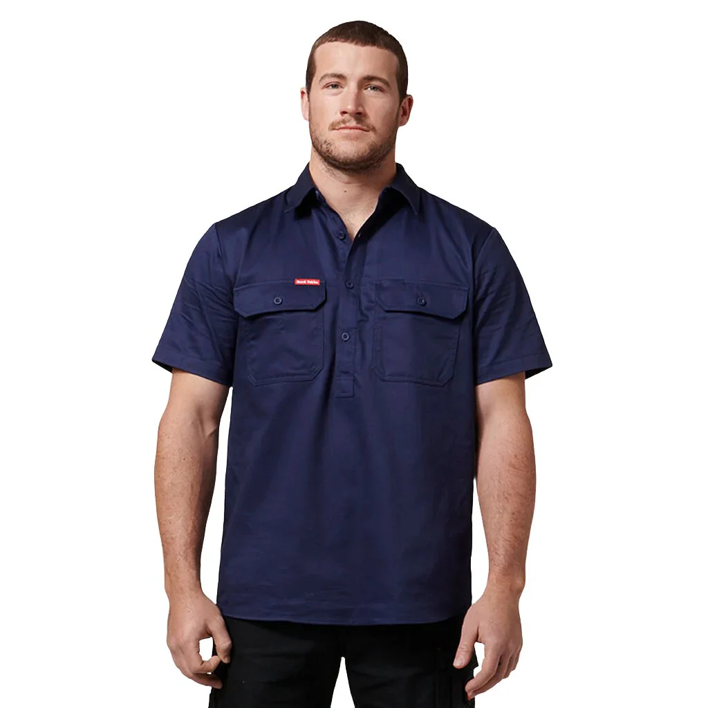 Hard Yakka Short Sleeve Closed Front Cotton Drill Work Shirt (Y07540) - Image 14