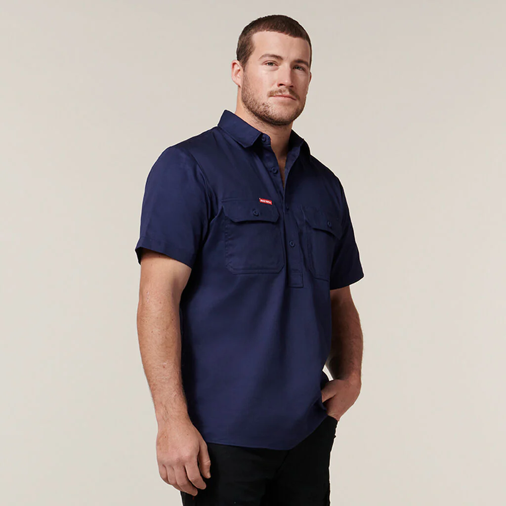 Hard Yakka Short Sleeve Closed Front Cotton Drill Work Shirt (Y07540) - Image 15