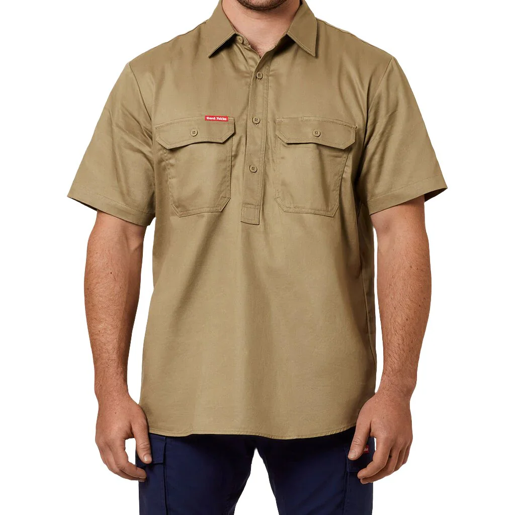 Hard Yakka Short Sleeve Closed Front Cotton Drill Work Shirt (Y07540) - Image 6