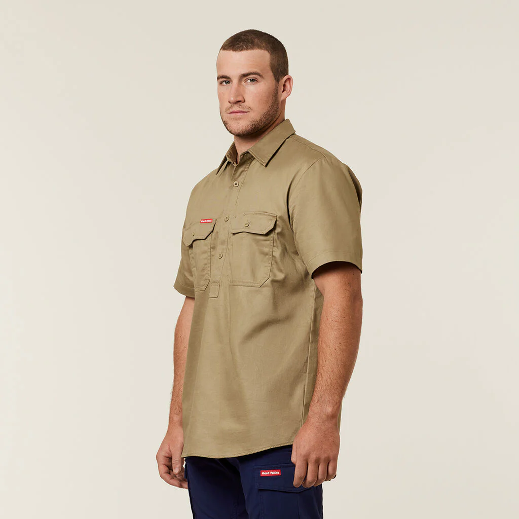 Hard Yakka Short Sleeve Closed Front Cotton Drill Work Shirt (Y07540) - Image 7