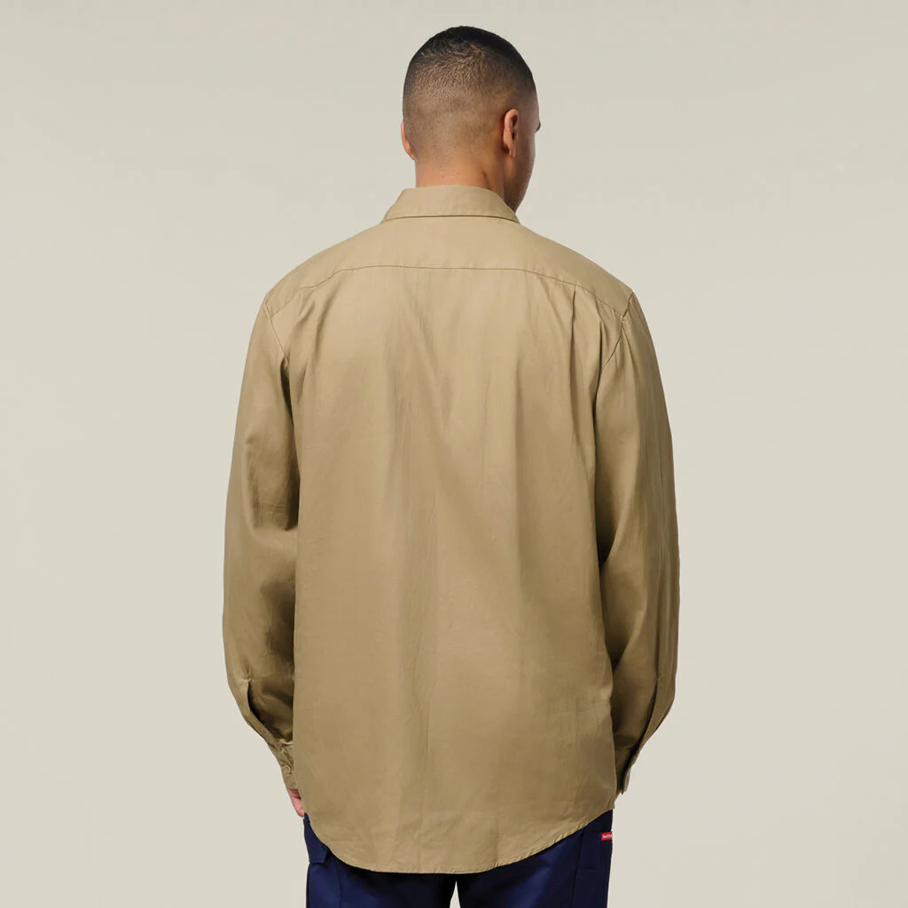 Hard Yakka Long Sleeve Open Front Cotton Drill Work Shirt (Y07500) - Image 15