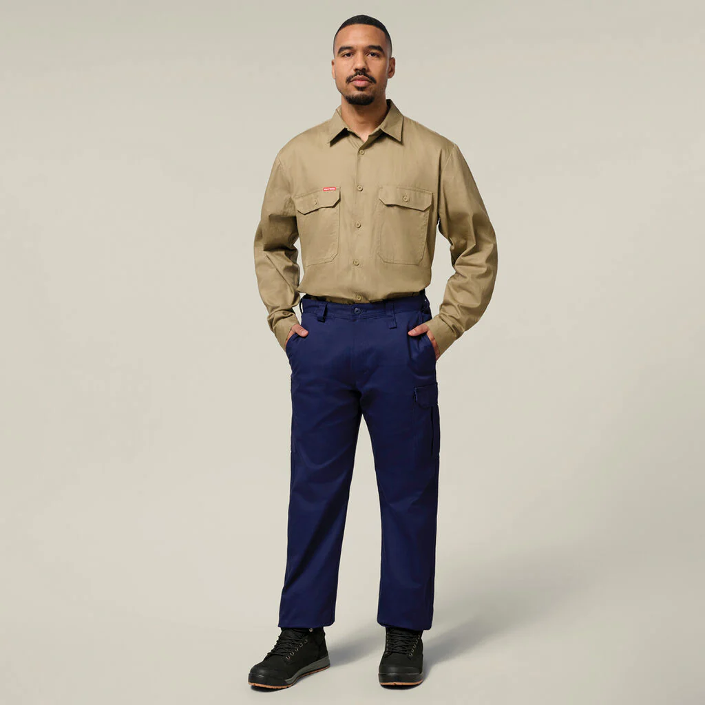 Hard Yakka Long Sleeve Open Front Cotton Drill Work Shirt (Y07500) - Image 18
