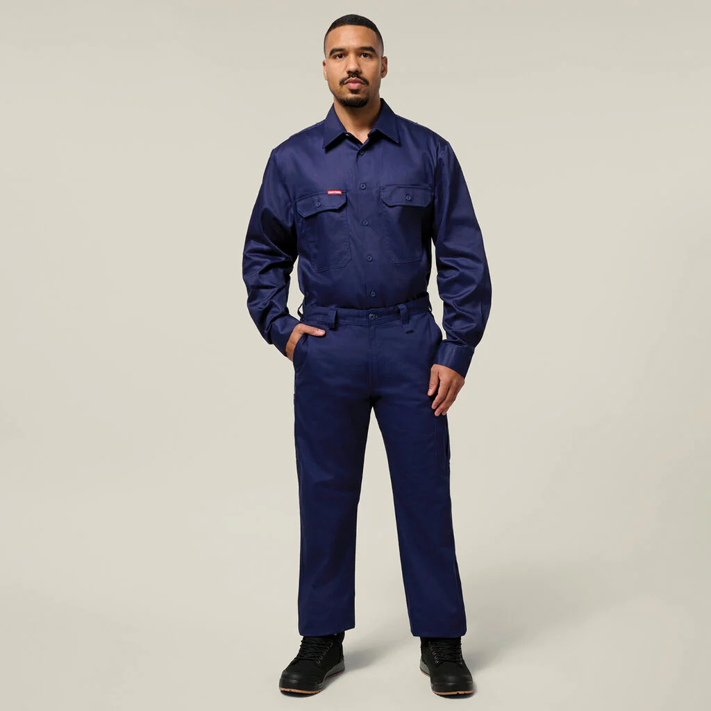 Hard Yakka Long Sleeve Open Front Cotton Drill Work Shirt (Y07500) - Image 24