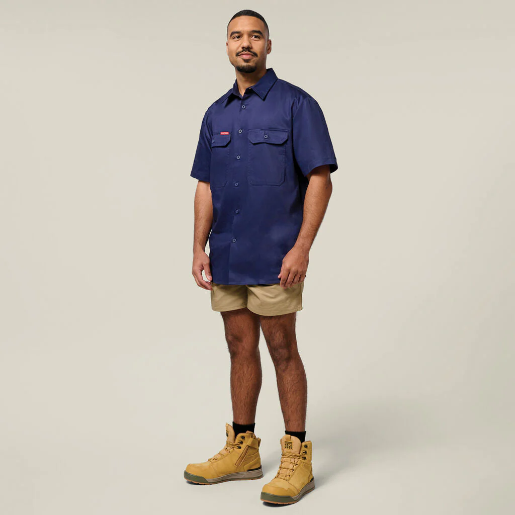 Hard Yakka Short Sleeve Open Front Cotton Drill Work Shirt (Y07510) - Image 13