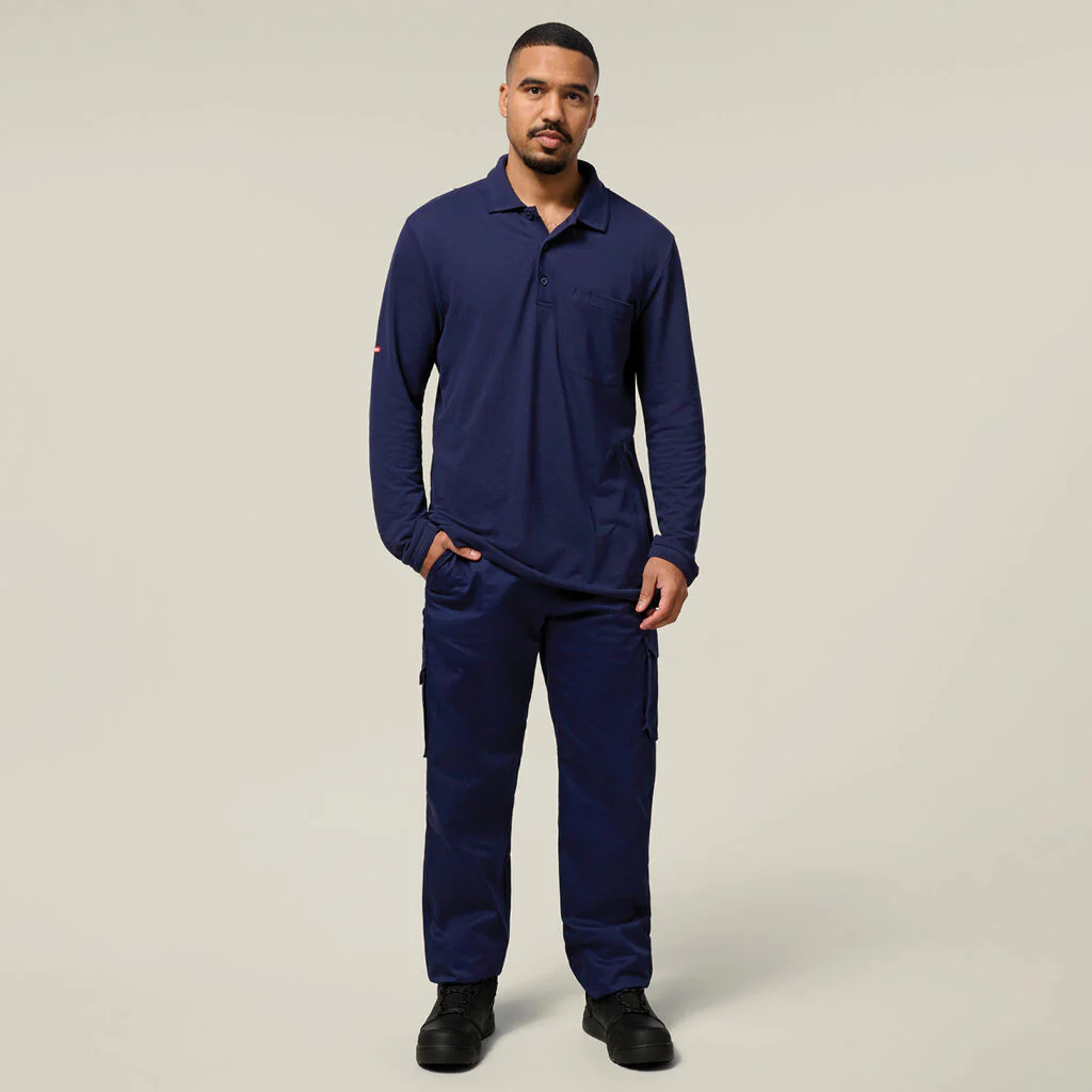 Hard Yakka Long Sleeve Regular Fit Polo (Y11307) - Image 6