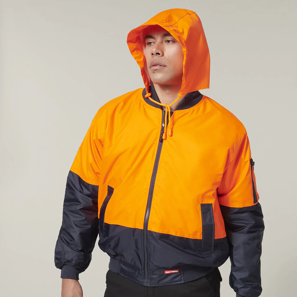 Hard Yakka Core Hi-Vis 2 Tone Waterproof Bomber Jacket (Y06670) - Image 11