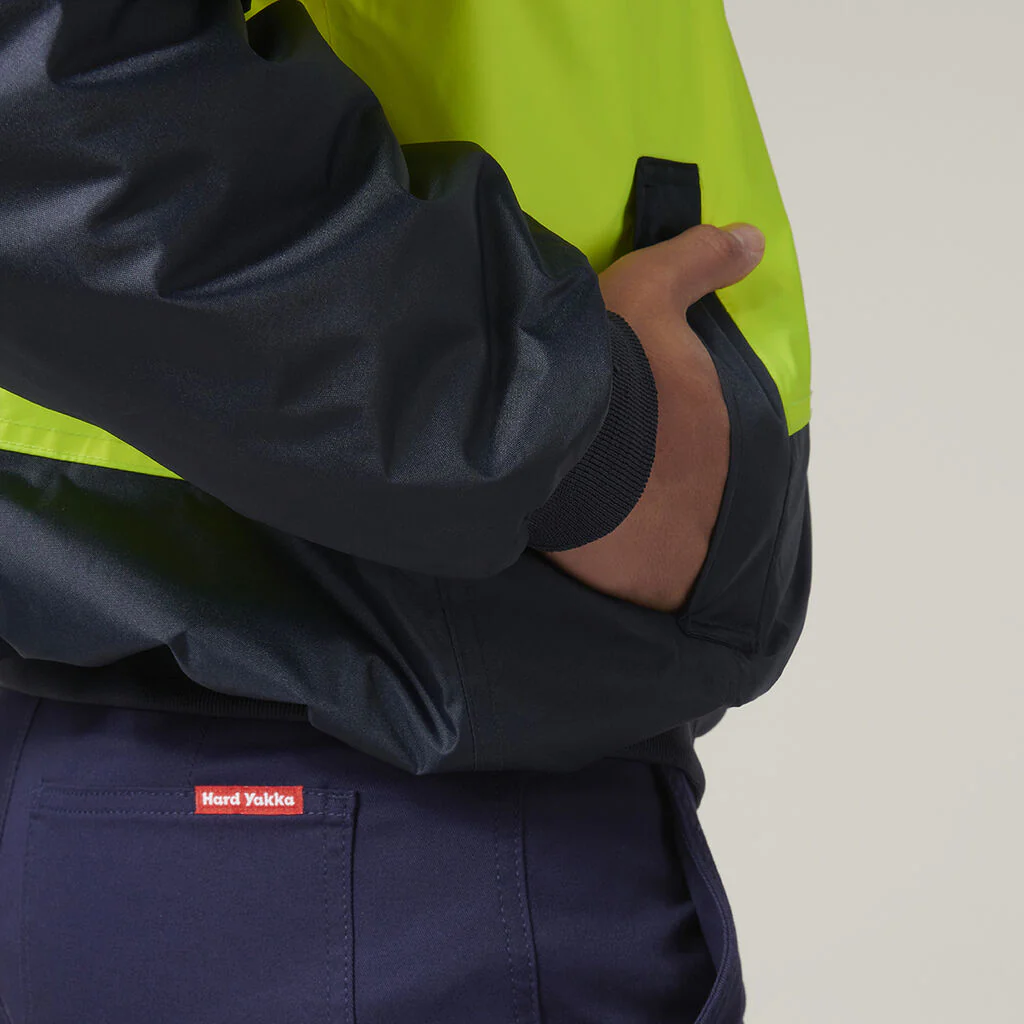 Hard Yakka Core Hi-Vis 2 Tone Waterproof Bomber Jacket (Y06670) - Image 21
