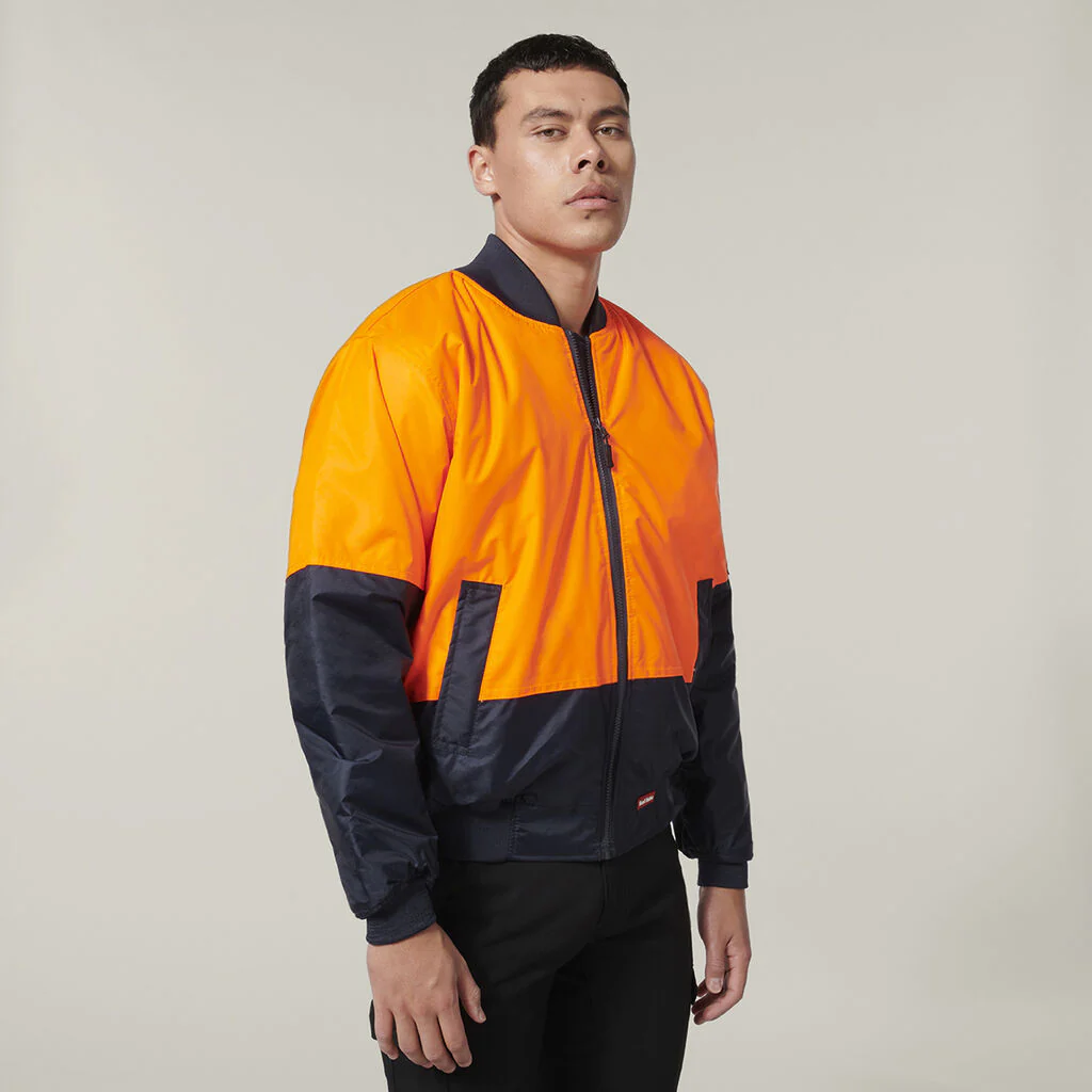 Hard Yakka Core Hi-Vis 2 Tone Waterproof Bomber Jacket (Y06670) - Image 3
