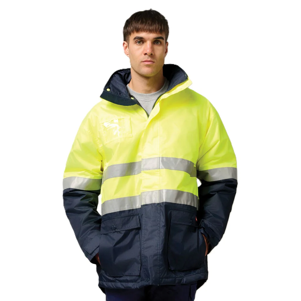Hard Yakka Core Hi-Vis 2 Tone Taped Quilted Waterproof Jacket (Y06685) - Image 12
