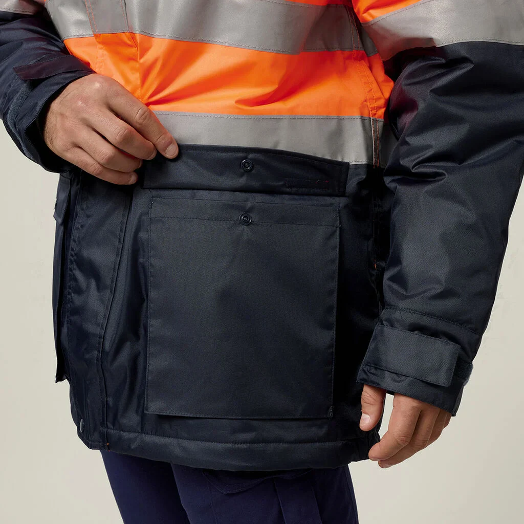 Hard Yakka Core Hi-Vis 2 Tone Taped Quilted Waterproof Jacket (Y06685) - Image 6