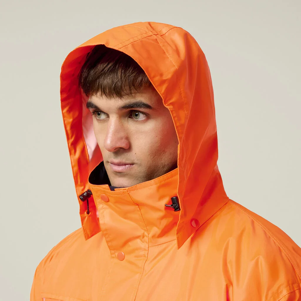 Hard Yakka Core Hi-Vis 2 Tone Taped Quilted Waterproof Jacket (Y06685) - Image 9