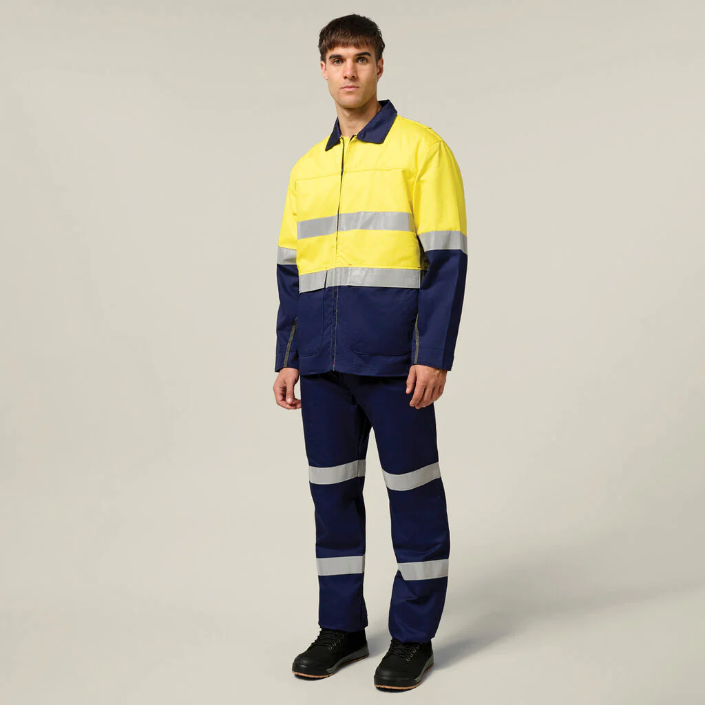 Hard Yakka Core Hi-vis 2 Tone Cotton Drill Taped Jacket (Y06545) - Image 12