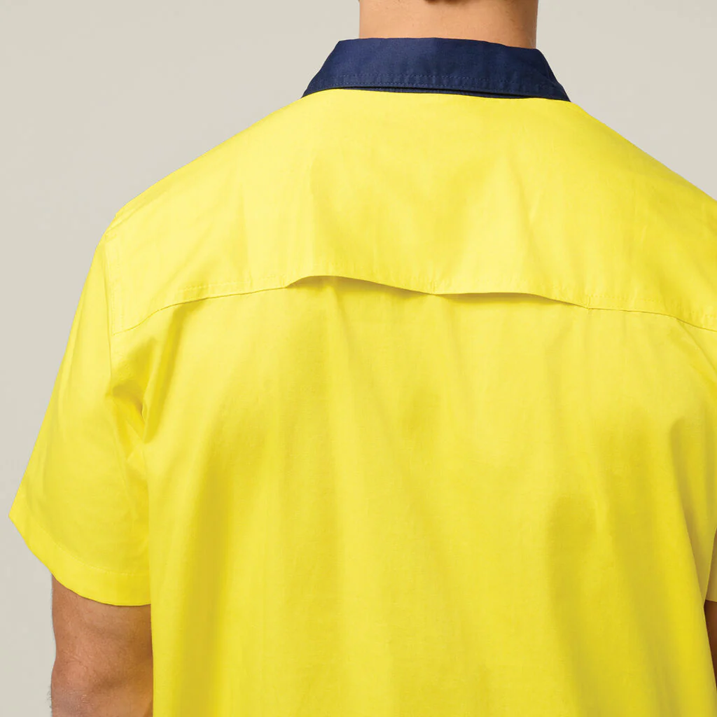 Hard Yakka Core Hi-Vis 2 Tone Vented Short Sleeve Shirt (Y07559) - Image 6