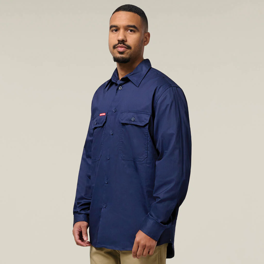 Hard Yakka Core Long Sleeve Lightweight Vented Cotton Shirt (Y04630) - Image 3