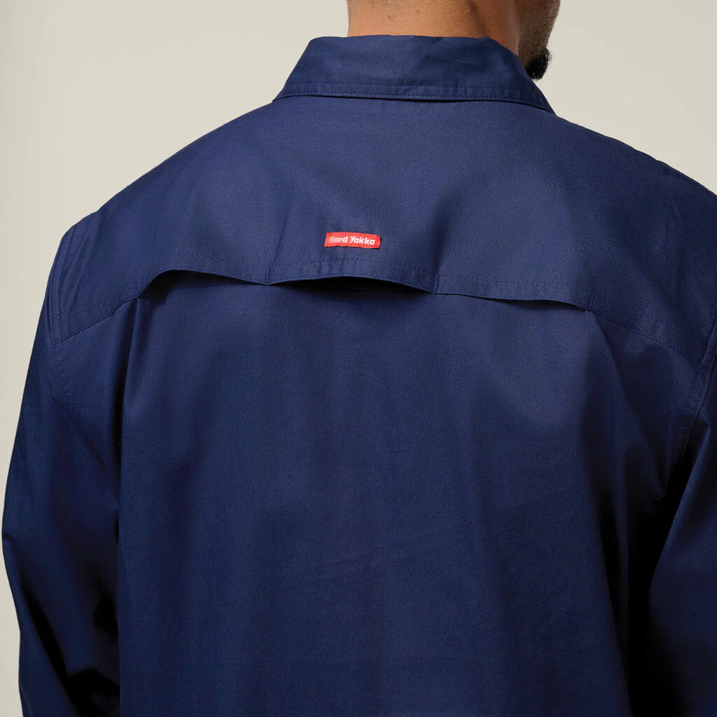 Hard Yakka Core Long Sleeve Lightweight Vented Cotton Shirt (Y04630) - Image 7