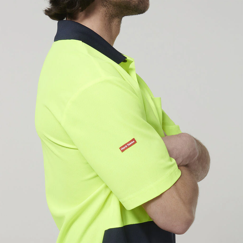 Hard Yakka Men's Short Sleeve Hi Vis Polo (Y19616) - Image 14