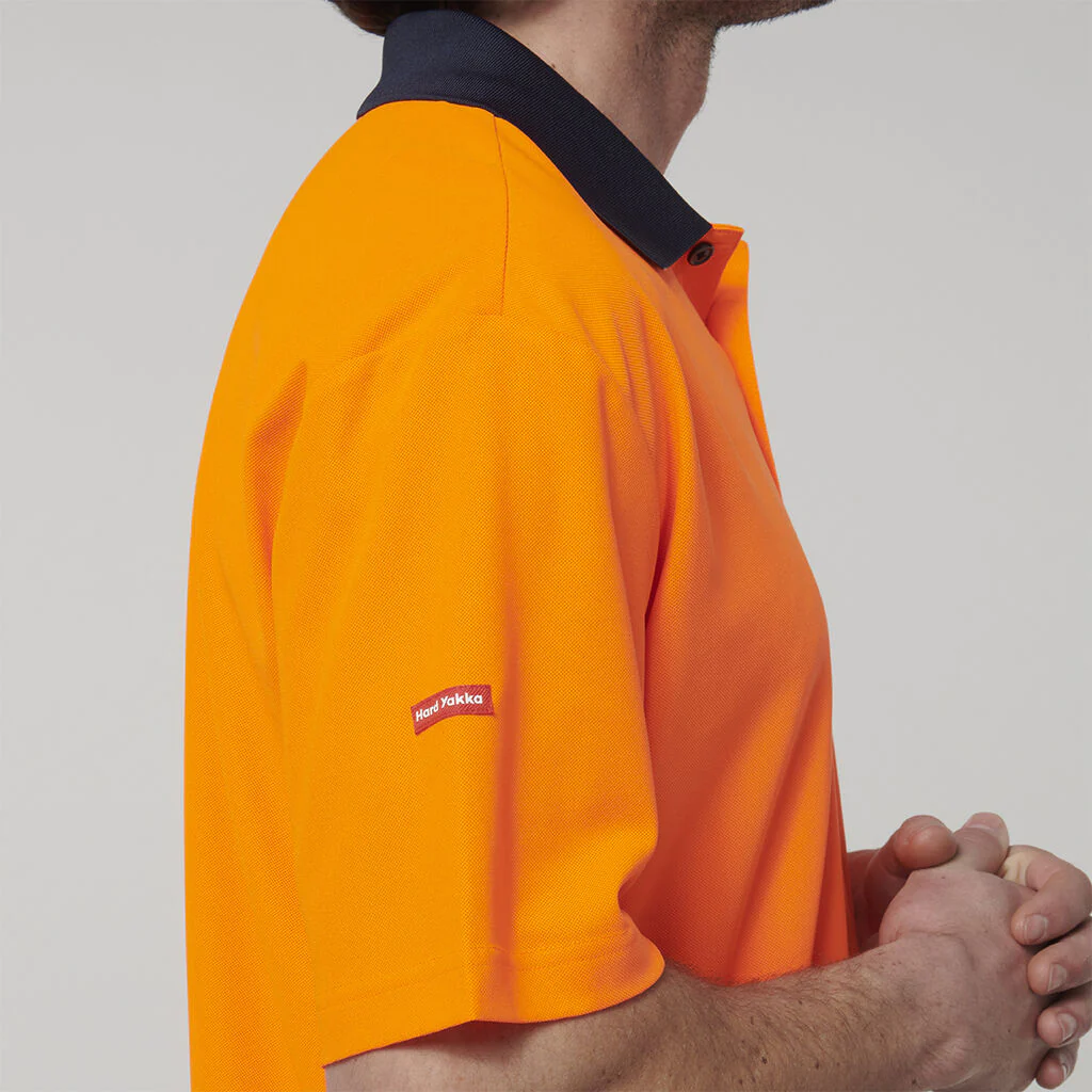 Hard Yakka Men's Short Sleeve Hi Vis Polo (Y19616) - Image 5