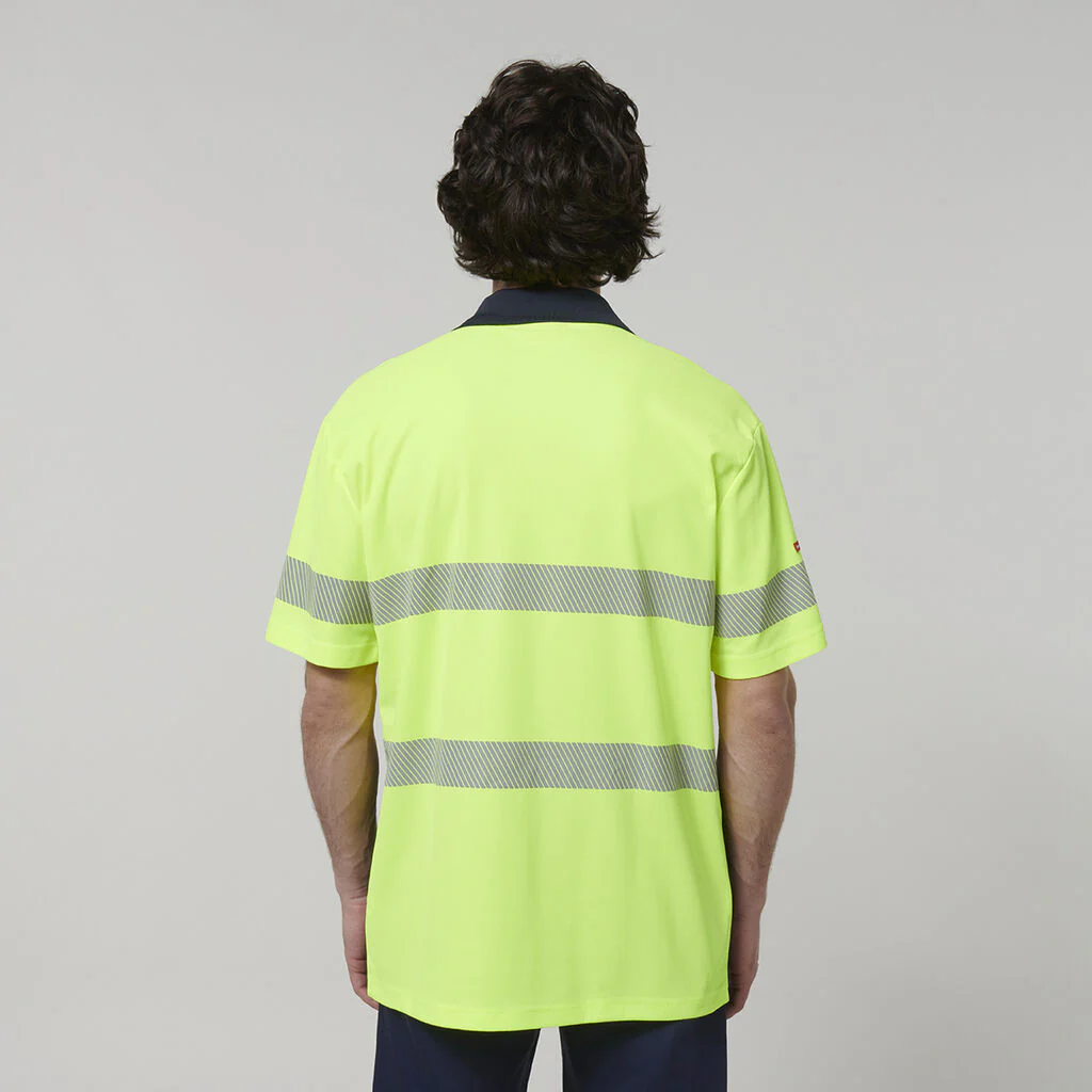 Hard Yakka Men's Short Sleeve Hi Vis Taped Polo (Y19618) - Image 13