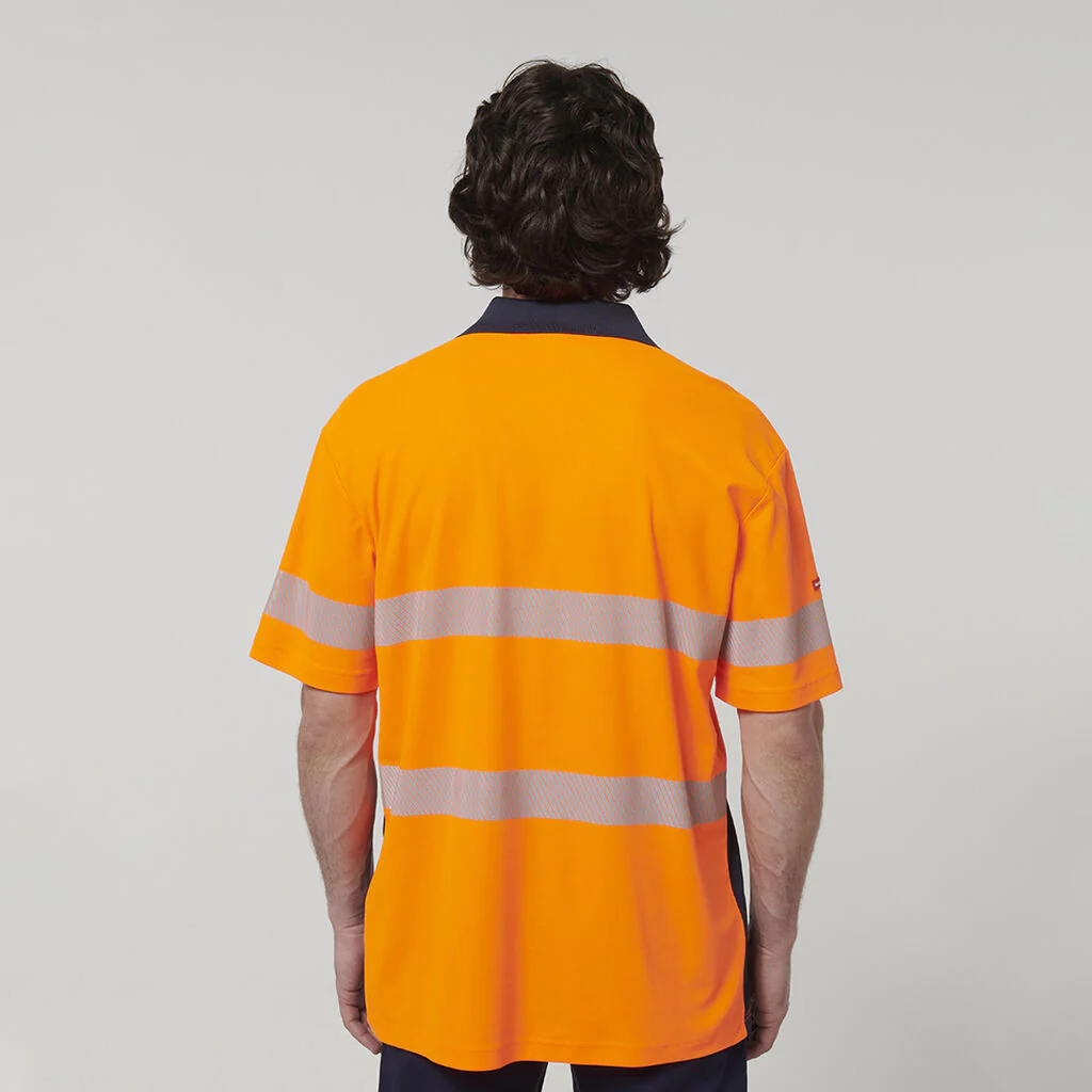 Hard Yakka Men's Short Sleeve Hi Vis Taped Polo (Y19618) - Image 6
