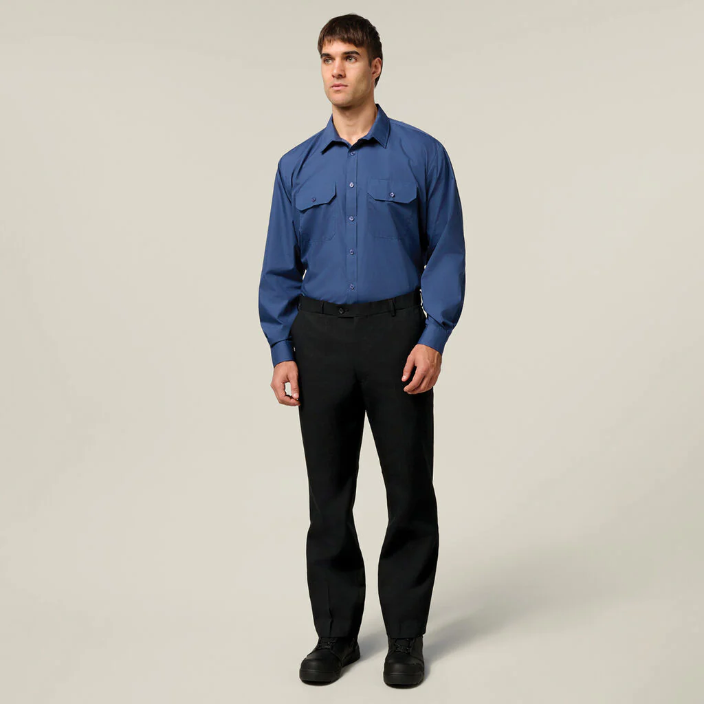 Hard Yakka Long Sleeve Permanent Press Crease Free Poly Cotton Shirt (Y07590) - Image 5