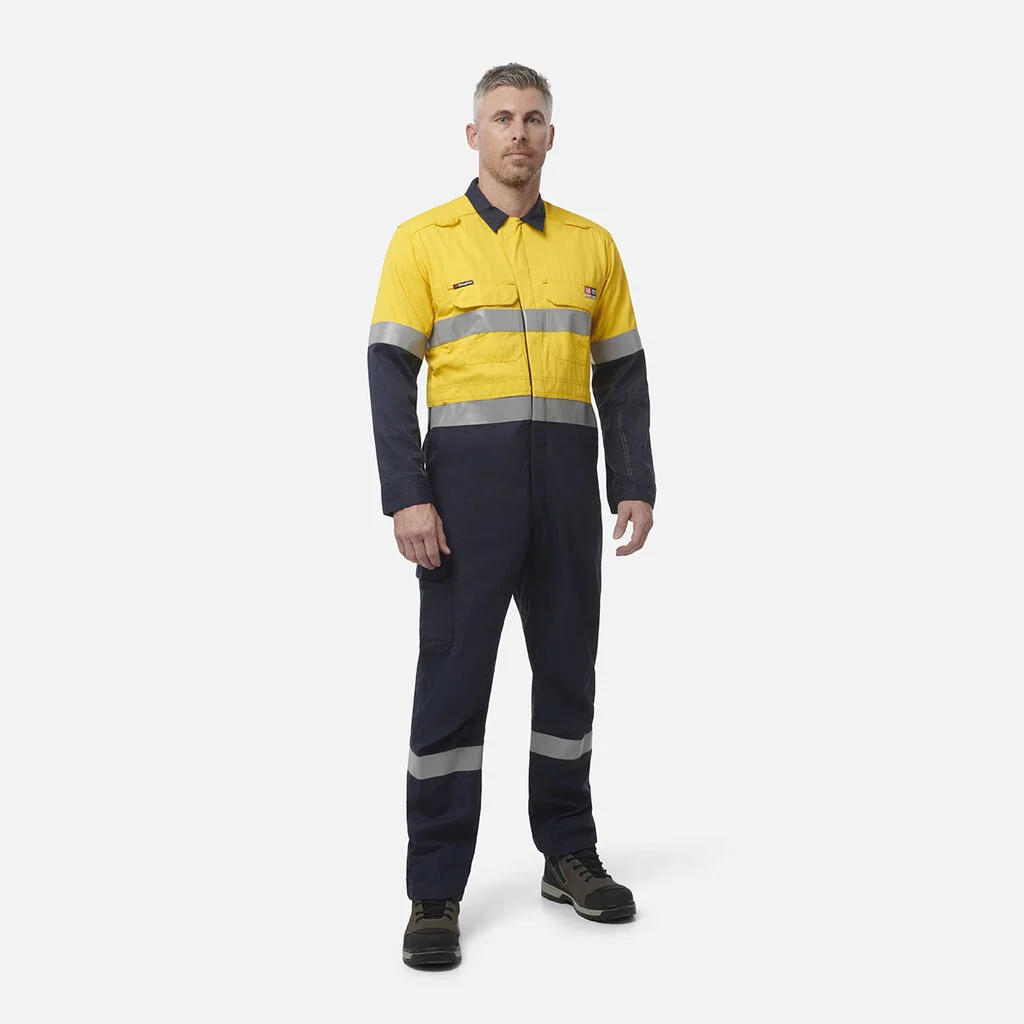 King Gee ShieldTec FR Hi Vis Two Tone Coverall With FR Tape PPE2 (Y00055) - Image 10