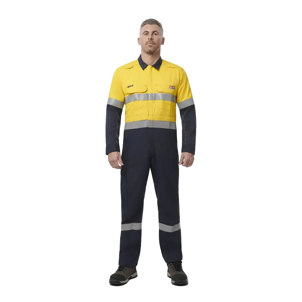King Gee ShieldTec FR Hi Vis Two Tone Coverall With FR Tape PPE2 (Y00055) - Image 2
